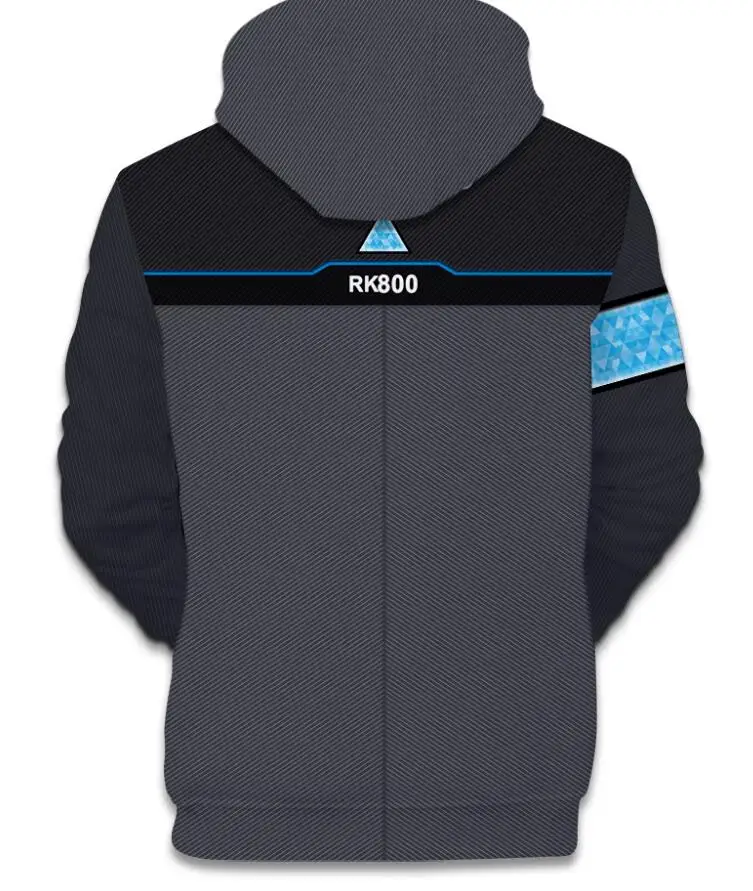 Игра Детройт: стать человеком Коннор RK800 костюм агента 3D для косплея толстовка