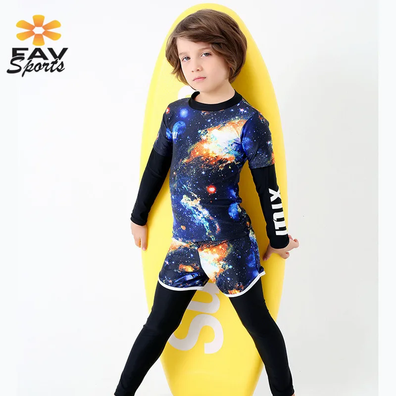 Детский купальник с 3D принтом летний купальный костюм из двух предметов для