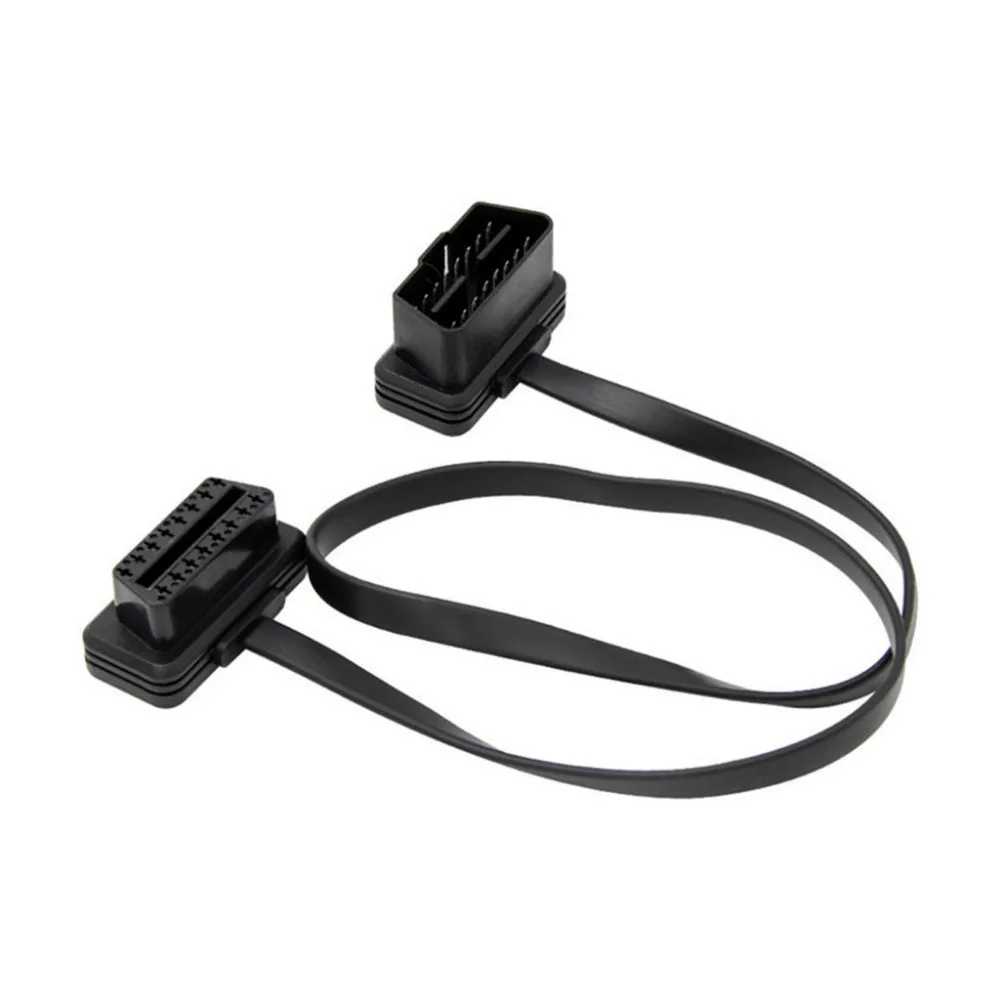 Новый OBD2 16 Pin плоский кабель для мужчин и женщин Локоть Диагностика расширения 2FT |