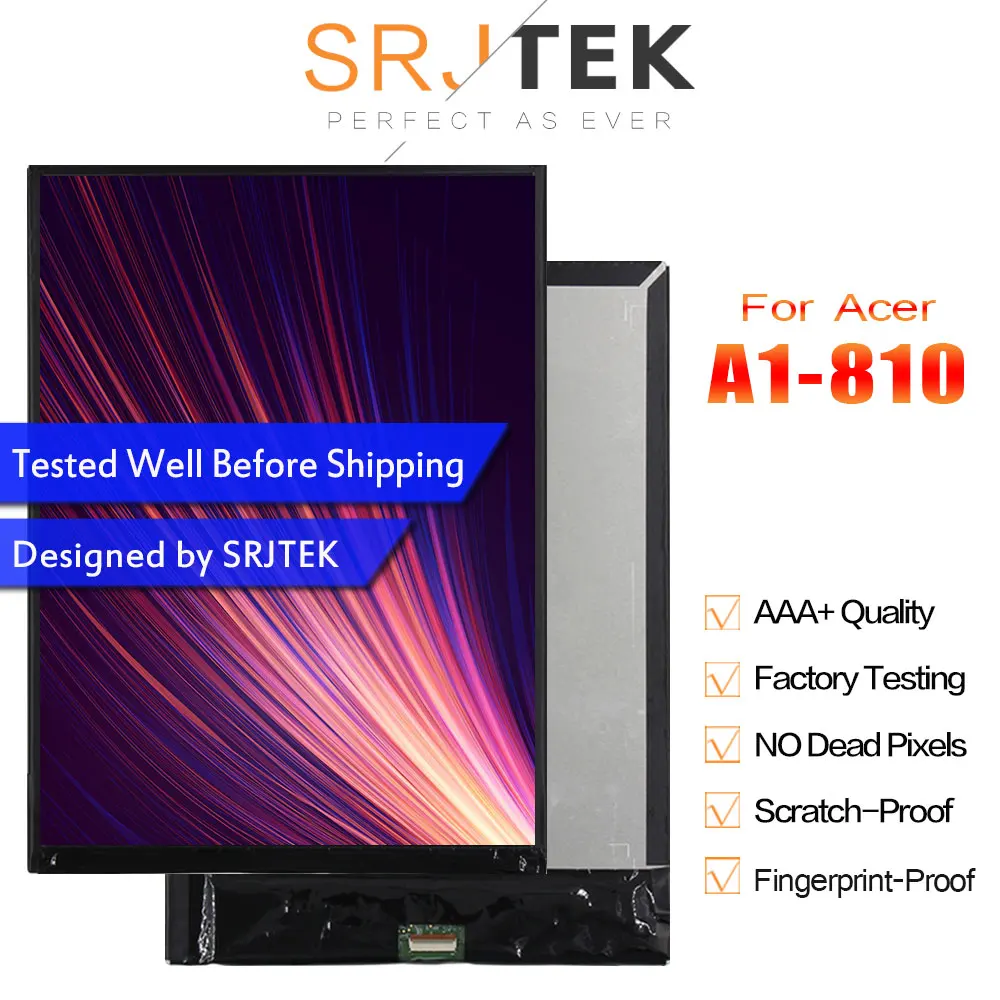 SRJTEK 8 &quotдля Acer Iconia Tab A1 810 дюймовый Новый ЖК дисплей экран Замена a1 матрица панель