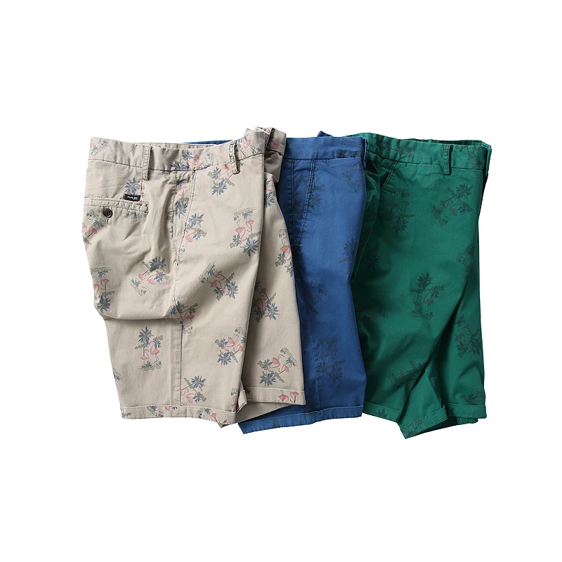 Quality Cotton Shorts Male Summer Casual Print Travel Men Washed Cargo Short Pants Fitted Size Brand Chinese Clothing | Мужская одежда