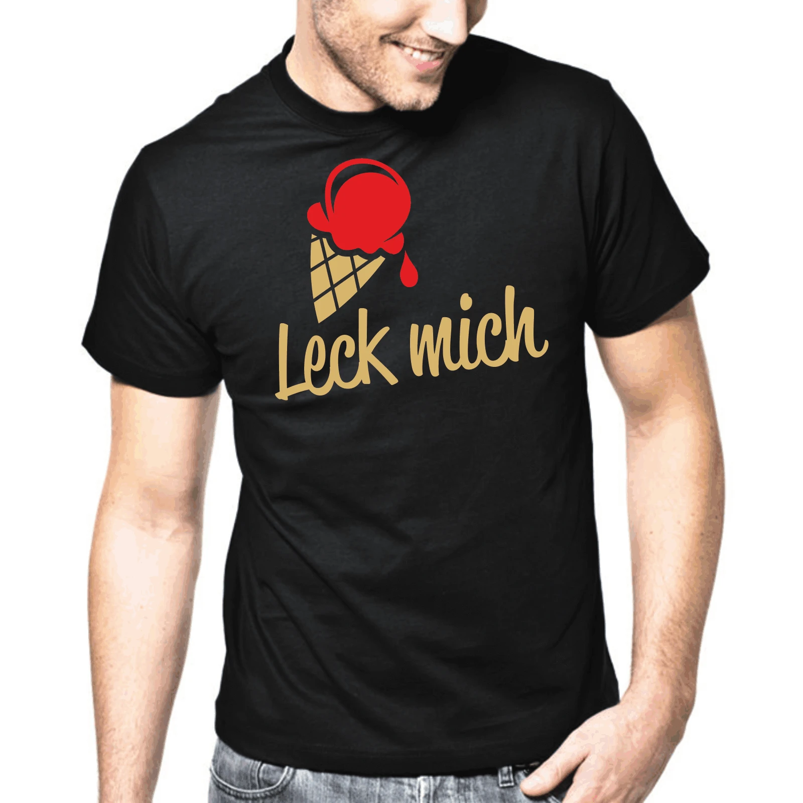Leck Mich | Eis развлечения забавные лед вечерние шею подростков Pop Top Tee|Мужские