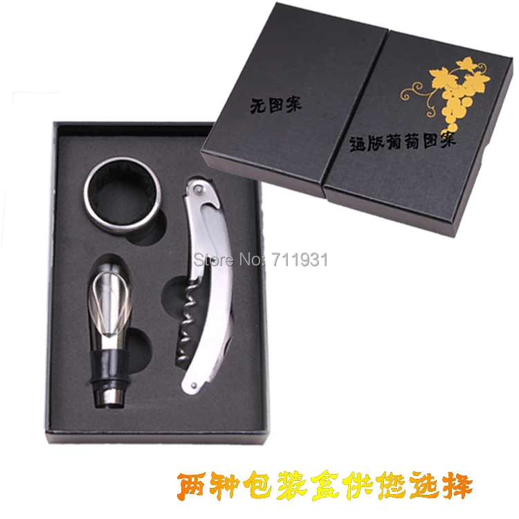 Бесплатная доставка 3 в 1 Набор открывалка для бутылок красного вина прибор