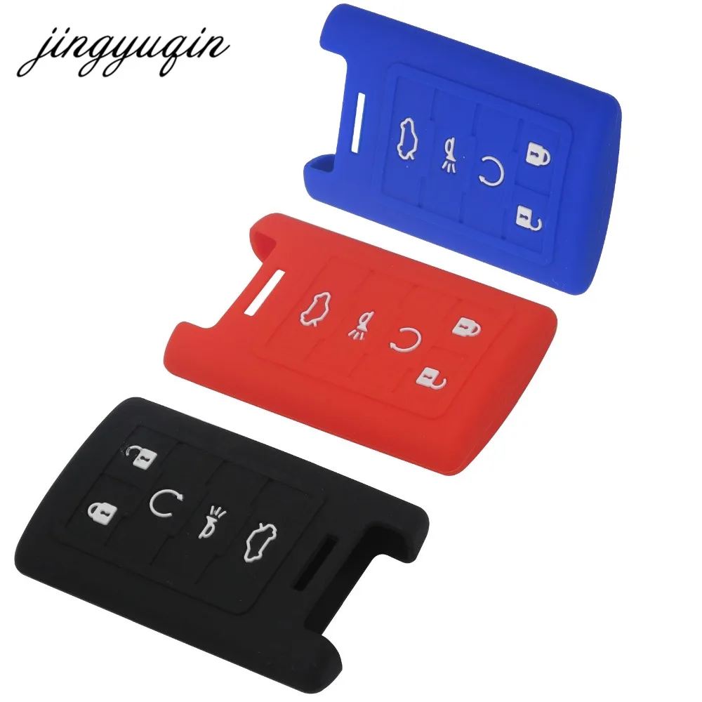 Силиконовый чехол для ключей jingyuqin Cadillac SLS CTS ATS SRX XTS Escalade|silicone key fob|key fob protective casekey