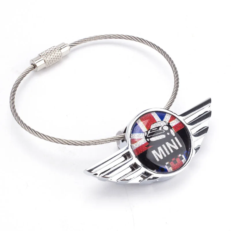 MINI Union Jack 1 шт. Нержавеющая сталь цепочка для ключей брелок для Mini Cooper JCW One S Clubman Countryman R55 R56 R60 R61 F55 F56 F60 - Название цвета: MINI Union Jack