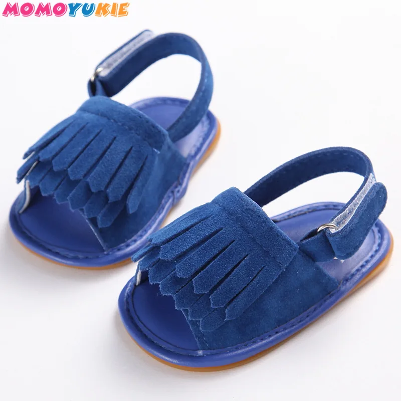 Mocasines de piel sint&eacute;tica para beb&eacute;, calzado elegante con borla, zapatos de beb&eacute; para ni&ntilde;as, con gancho y lazo, suela de goma dura-2