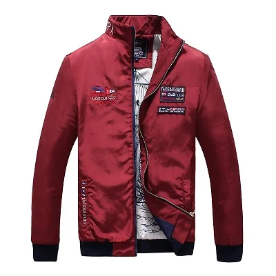 6680Red Оригинальные Брендовые мужские куртки и пальто, роскошная куртка с вышивкой Tace& Shark, Мужская одежда, весенне-осенние мужские куртки - Цвет: 6680Red