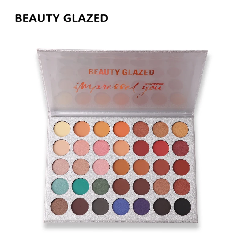 BEAUTY GLAZED Pro палитра теней для век 35 цветов водостойкие матовые мерцающие тени