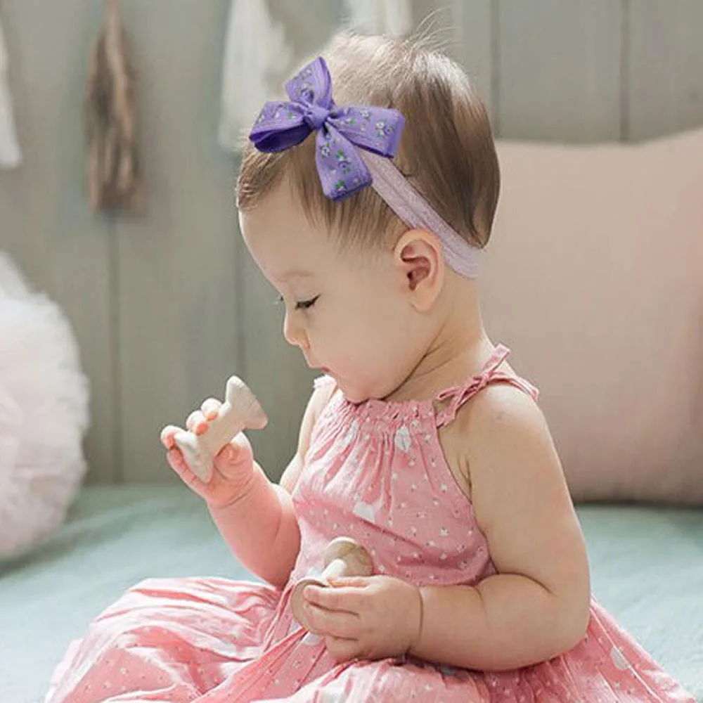 Kids Baby Girl Head Accessories Hair band Elastic Bowknot Headwear baby hair turban bandages for girls turbantes | Детская одежда и
