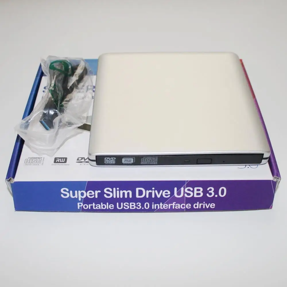 Бесплатная доставка для Windows 7/8/10 MAC Linux сплав Серебряный тонкий 9 5 мм USB 3 0 внешний