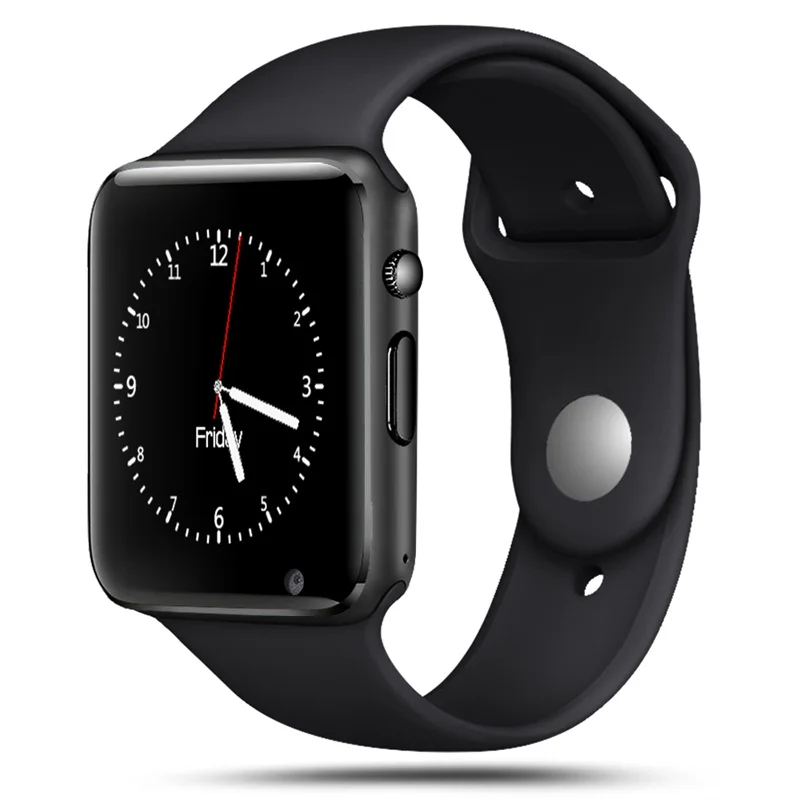 Black A1 Смарт-часы для мужчин для телефона Android Apple Watch Поддержка 2G Sim TF карта 0.3MP камера Bluetooth Smartwatch для женщин и детей - Цвет: Black