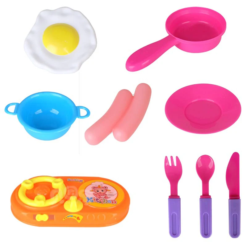 Фото Детские Кухонные Игрушки для резки яйцо-пашот хот-дога ролевые игры пластиковые