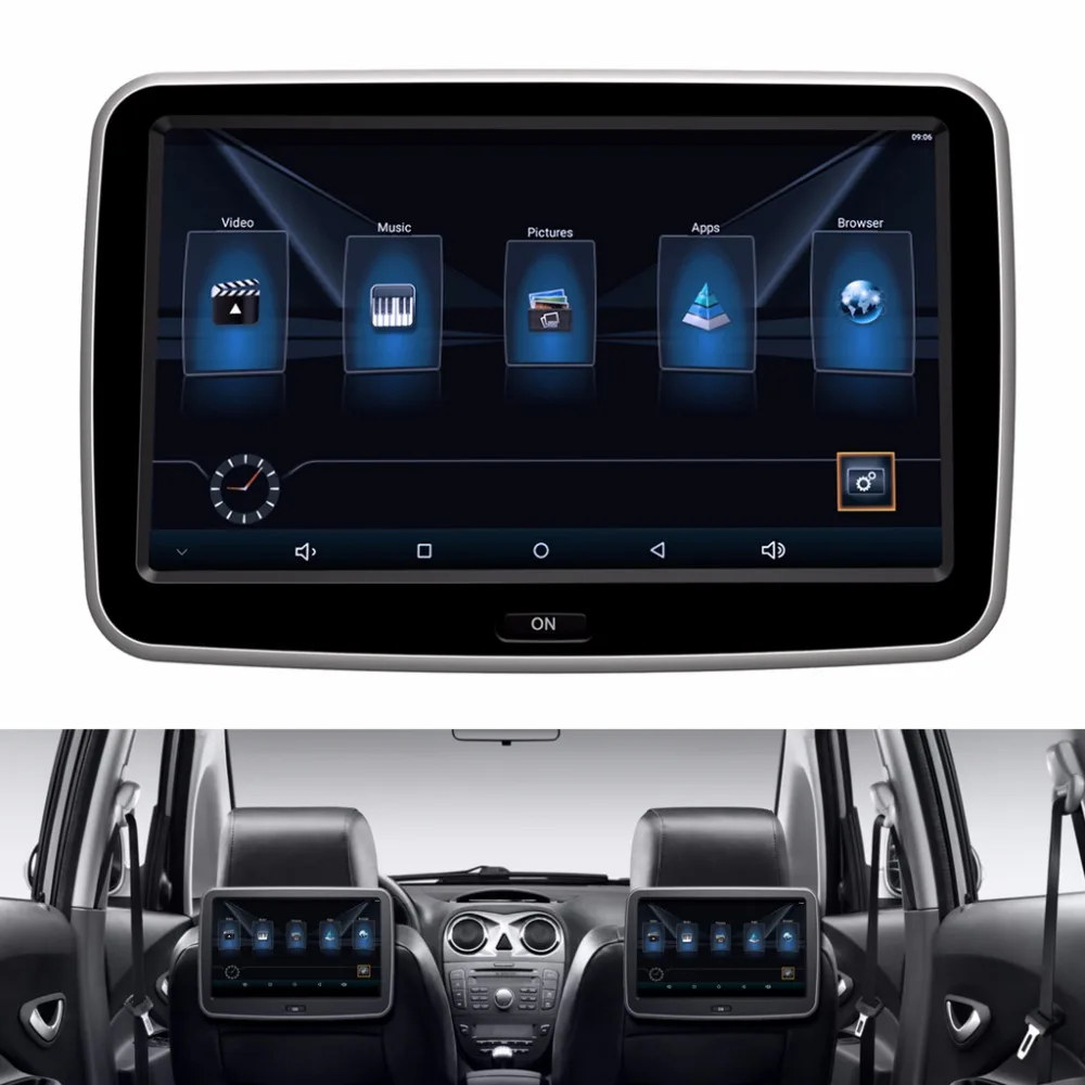 

10.1'' Ultra-thin Touch Screen Android Headrest Player Rear Seat Media Player (2pcs)