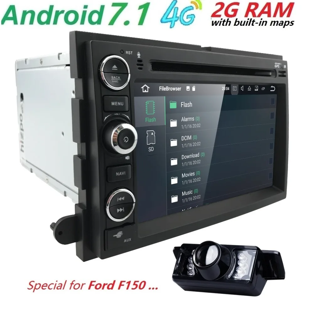 Авторадио 2 din Android 7 1 автомобильный dvd плеер для Ford F150 F250 Fusion Mustang Edge EXPLORER Expedition 2004