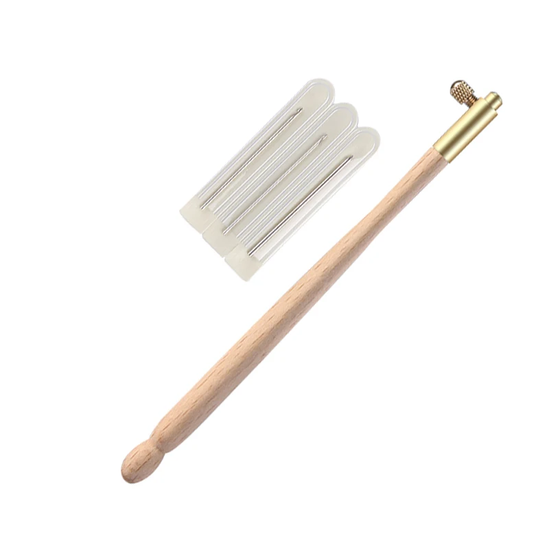 1 pc-natural Крючок для тамбура с 3 размерами игл вышивка бисером иглы Французский крючок для вязания крючком Lesage кутюр бисер швейные инструменты для вязания - Цвет: 1 pc-natural