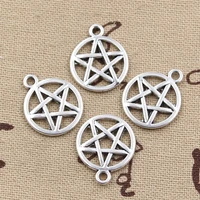 15pcs charms star pentagram 19x16mm antique making pendant fitvintage tibetan bronze silver colordiy handmade jewelry
