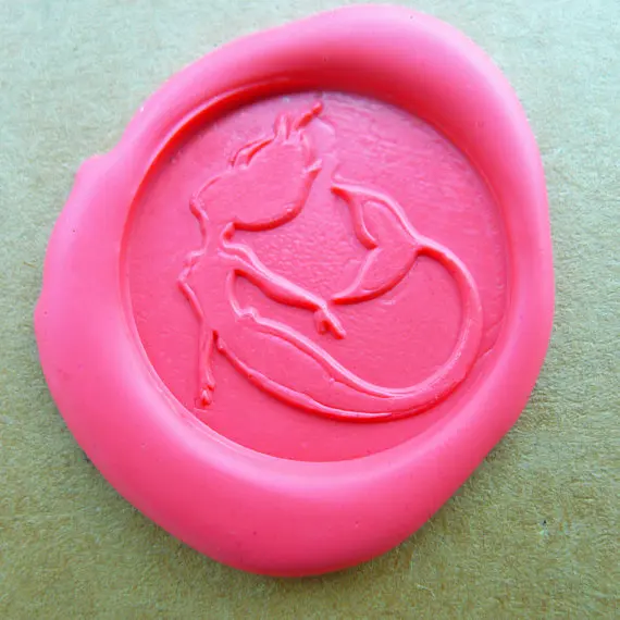 

Mermaid Wax Seal Stamp/ Gold Plated Mythical Creatures WS092