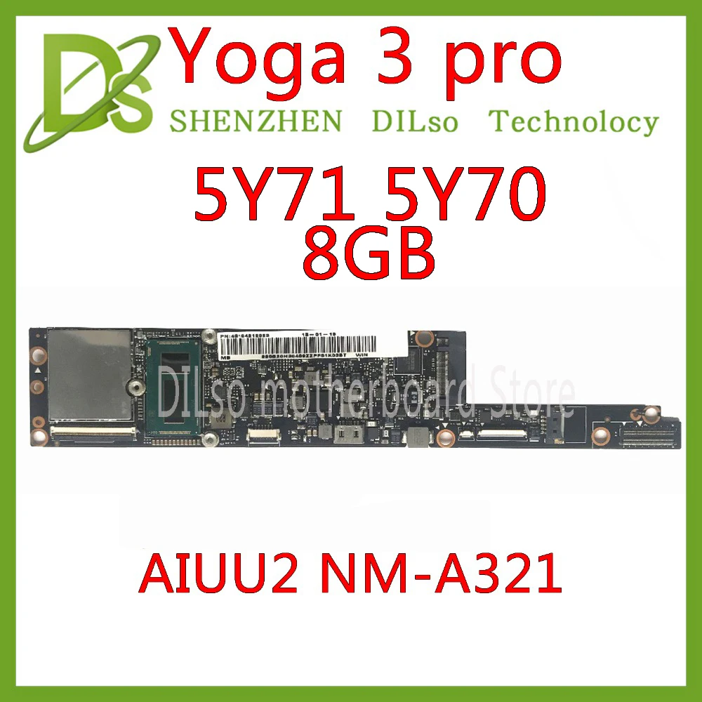 Kefu NM-A321 материнская плата для Lenovo Yoga 3 pro Материнская плата AIUU2 NM-A321 с M-5Y71/5Y70 cpu 8GB ram оригинальная материнская плата