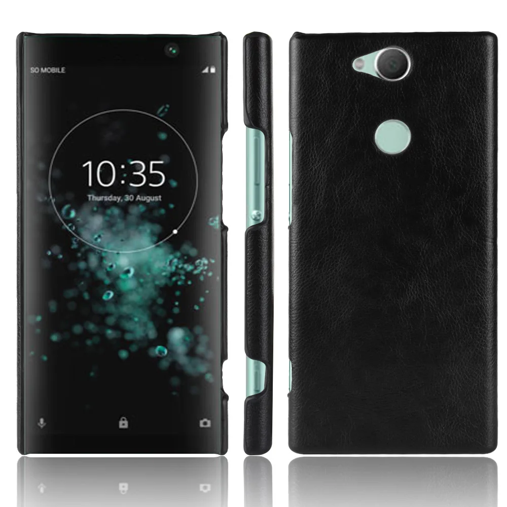 Роскошный Litchi чехол для sony Xperia XA2 Plus XA2Plus XA2+ чехол H3413 H4413 H4493 кожаный ПК жесткий защитный чехол для задней панели телефона