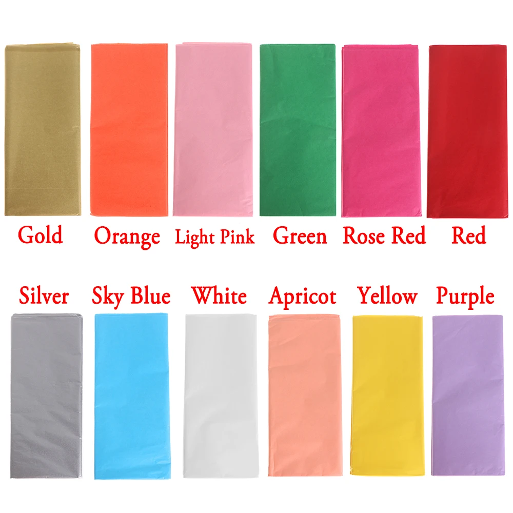 10pcs/bag 50x66cm Gift Packaging Craft Tissue Paper Flower Wrapping Roll Wine Shirt Shoes Clothing Packing | Дом и сад