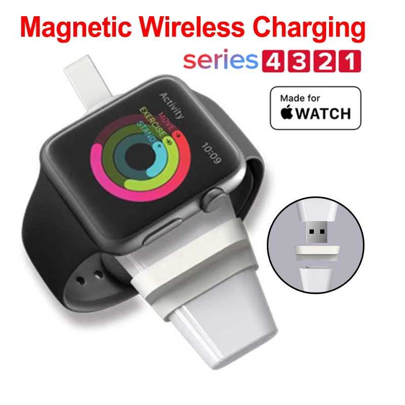 Магнитное Беспроводное зарядное устройство USB для Apple Watch 3 2 1 беспроводное 4