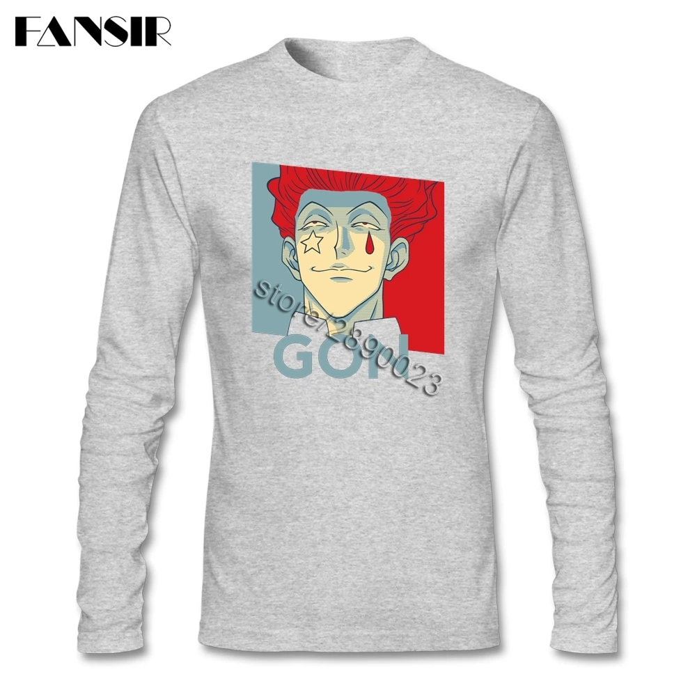 Anime Hunter x T-shirts Men Male O-neck Long Sleeve Cotton Funny Tee Shirts XXXL | Мужская одежда