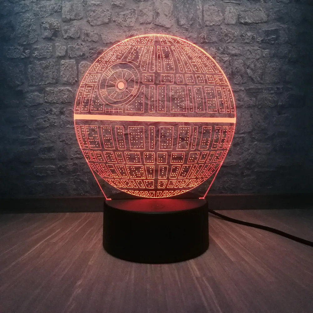 Звездные войны Звезда смерти DS-1 платформа конечное оружие 3D LED многоцветная