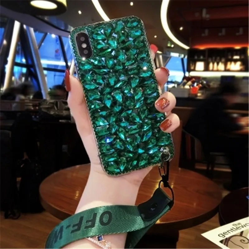 XSMYiss Rhinestone Phone Case For Samsung Galaxy J4 J6 Plus 2018 J3 J5 J7 2017 2016 female new Korean luxury with diamond shell |