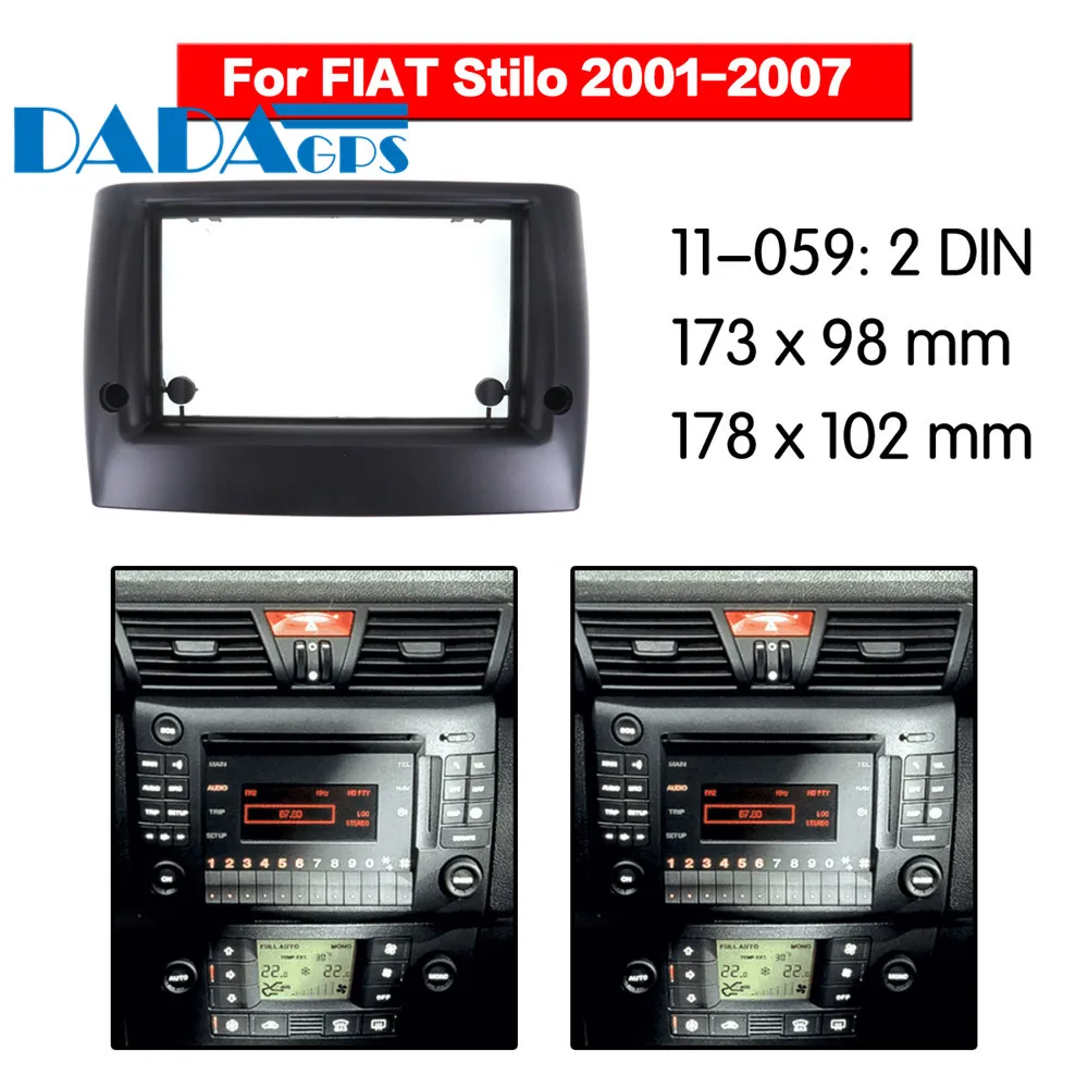 11-059 автомобильный DVD/CD для FIAT Stilo 2001-2007 радиоприемник панель адаптер рамы комплект