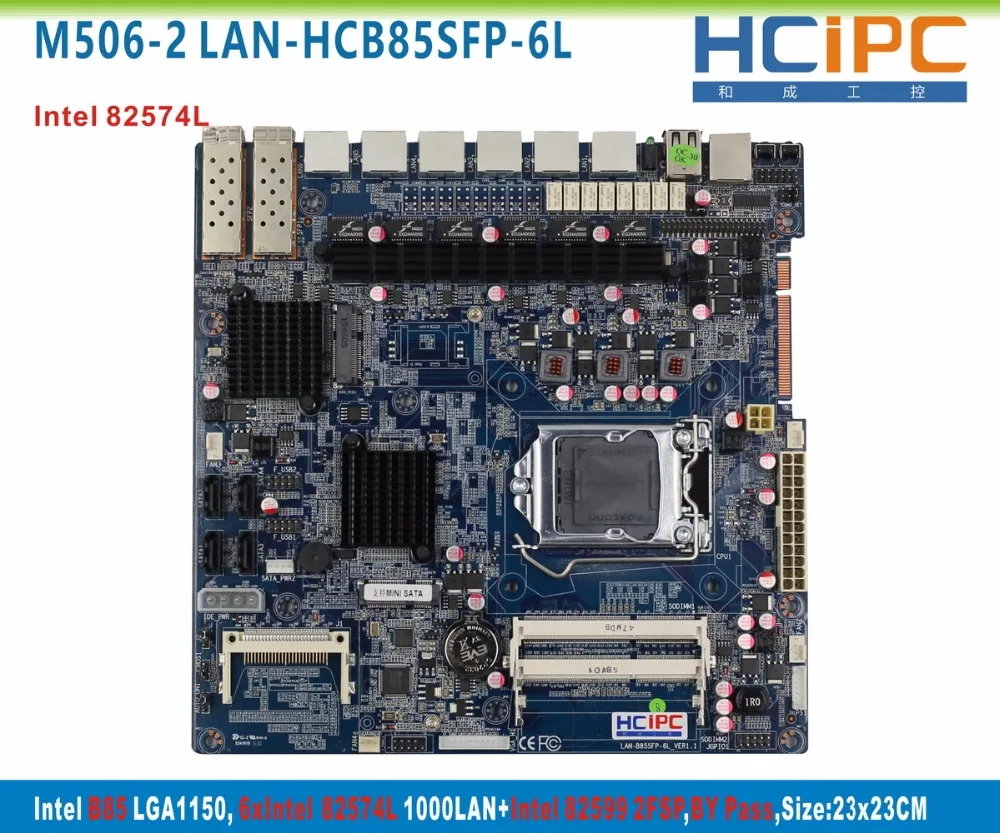 LAN HCB85SFP 6L B85 + 82574L 6LAN 2 Intel82599 10000M волоконная By Pass материнская плата брандмауэра ITX