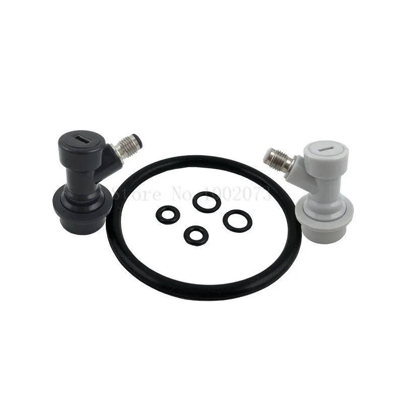 

Ball Lock Disconnects Barb Thread Type and Silicone Seal Gasket O-Ring Set for Homebrew Cornelius Keg Beer Brewing