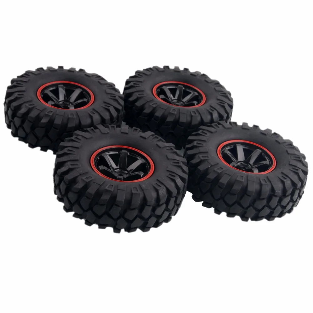 Neum&aacute;ticos de 1,9 ", rueda de 108mm, 12mm, cubo hexagonal para MODELO DE teleconcontrol SCX10 RC, neum&aacute;tico de escalada de coche, neum&aacute;tico de grava simulada de alta calidad-4