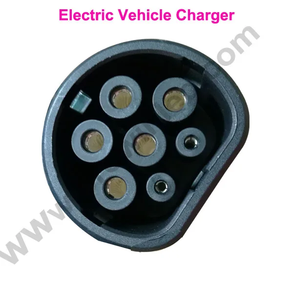 EVSE EV вилка 32A 3 фазы ЕС IEC 62196-2 стандарт Mennekes Тип 2 гнездовой разъем автомобильная сторона для электрической автомобильной зарядной станции