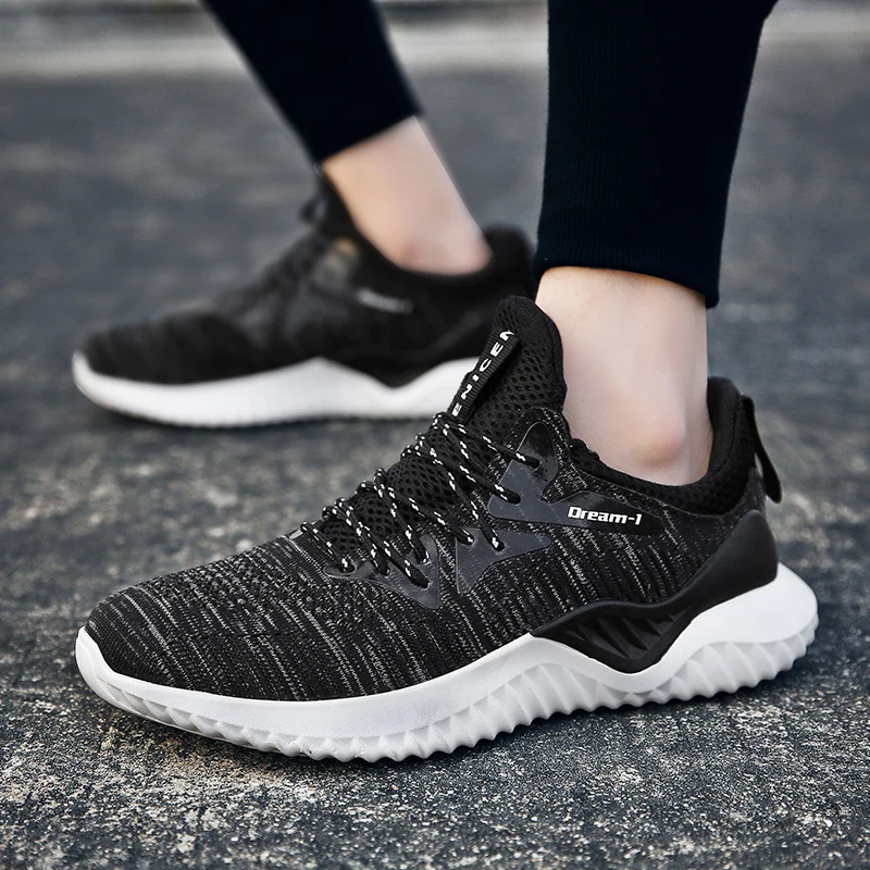 2019 Spring Summer Men Shoes New Male Ultralight Breathable Flying Woven Flats Students Casual Lace-up Fitness Size 39-46 | Обувь