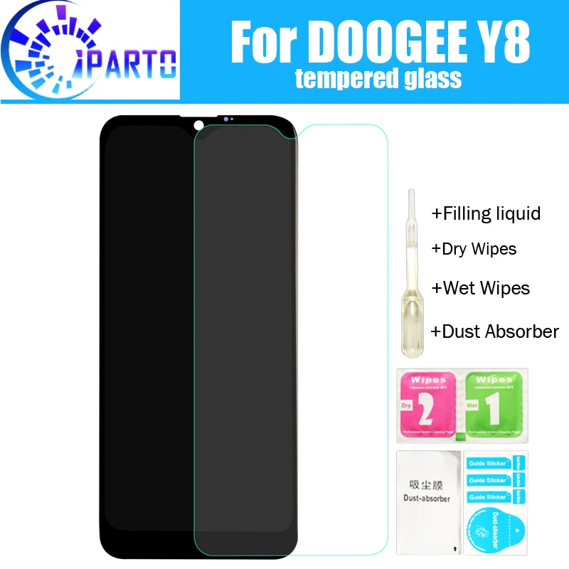 DOOGEE Y8 Закаленное стекло протектор 100% новое хорошее качество премиум 9H защита