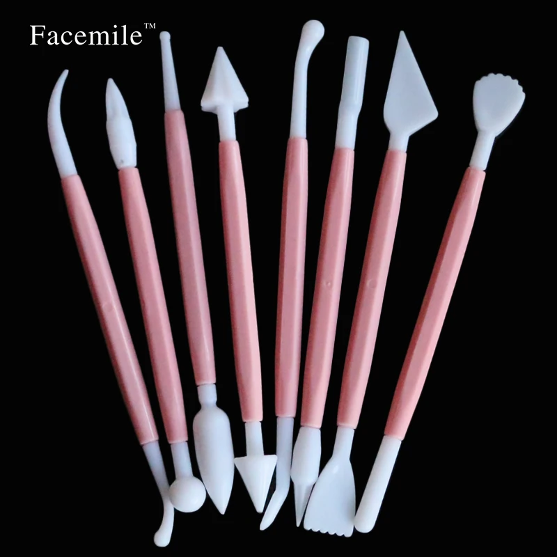 8 шт. розовая скульптура двойной сахар моделирование резак гладкая глина форма