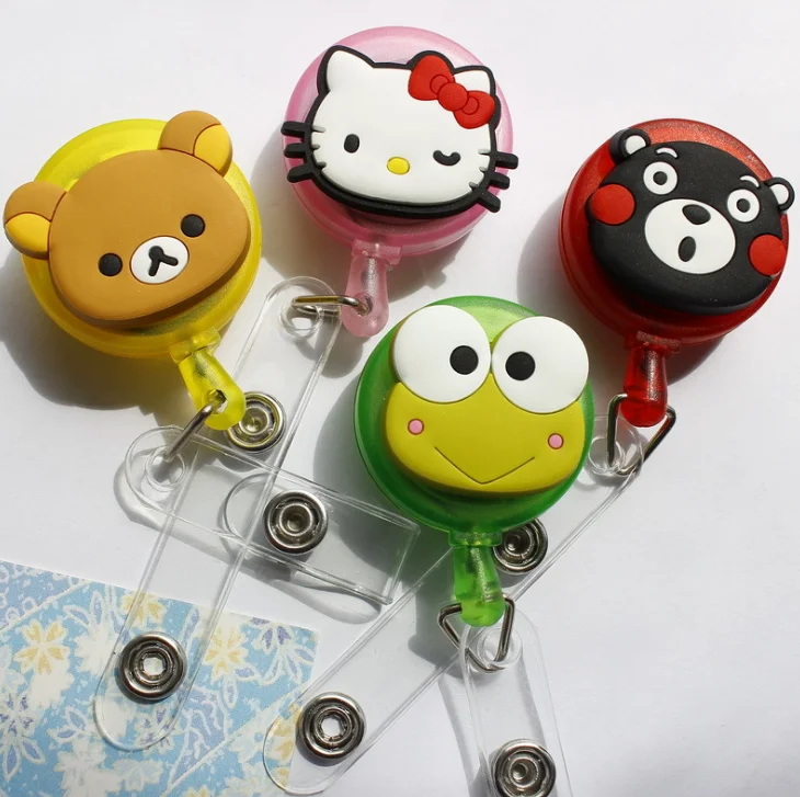 1 шт. Kawaii Мини мультфильм собака раскладной держатель для бейджа студента медсестры Экспонент кличка карты канцелярские значки держатель офисная поставка