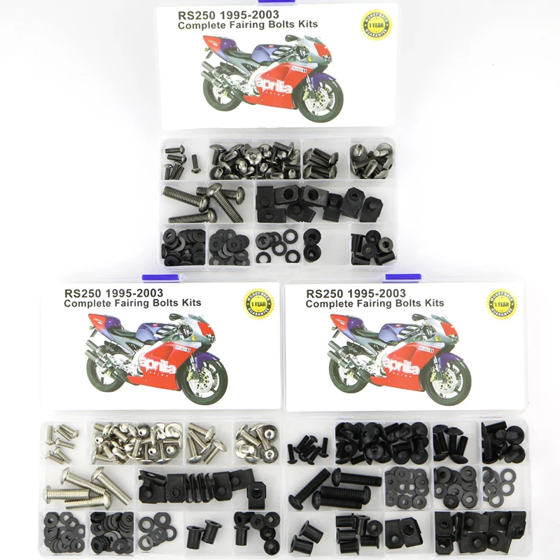 

Fit For Aprilia RS250 1995-2003 Motorcycle Complete Full Fairing Bolts Kit Fairing Clips Screws Side Covering Bolts Steel