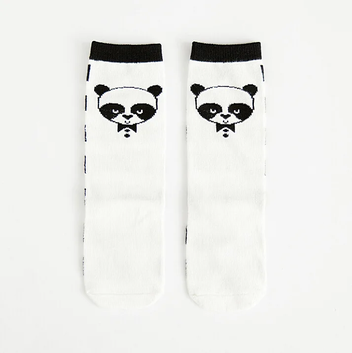 panda Забавные детские носки для маленьких детей Чулочно-носочные изделия для детей от 1 до 6 лет, Хлопковые гольфы Meias длинные носки Meia Sokken Calcetines, недорогие детские носки - Цвет: panda