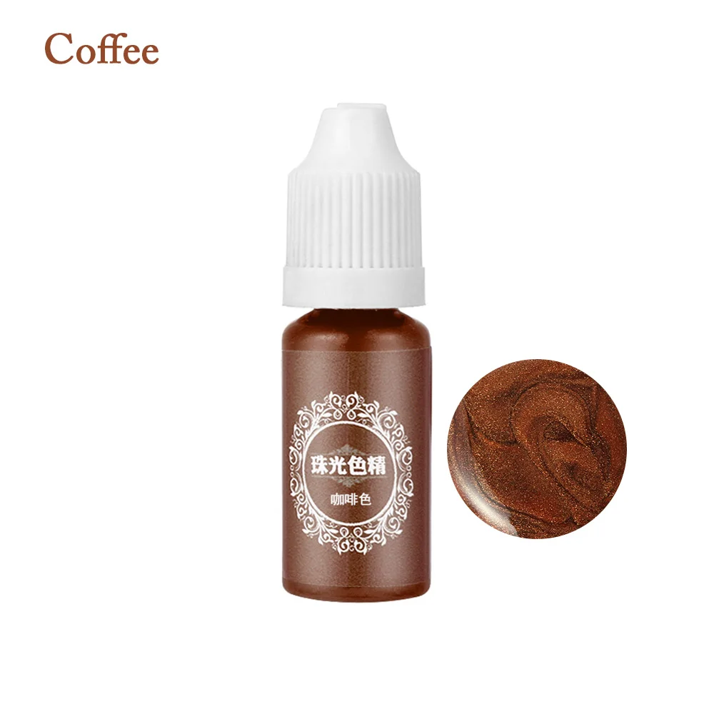 coffee 1 бутылка 10 мл 19 цветов жидкий жемчуг Смола пигмент краситель УФ смола эпоксидная смола Сделай Сам Изготовление ювелирных изделий Аксессуары Прямая поставка - Цвет: coffee