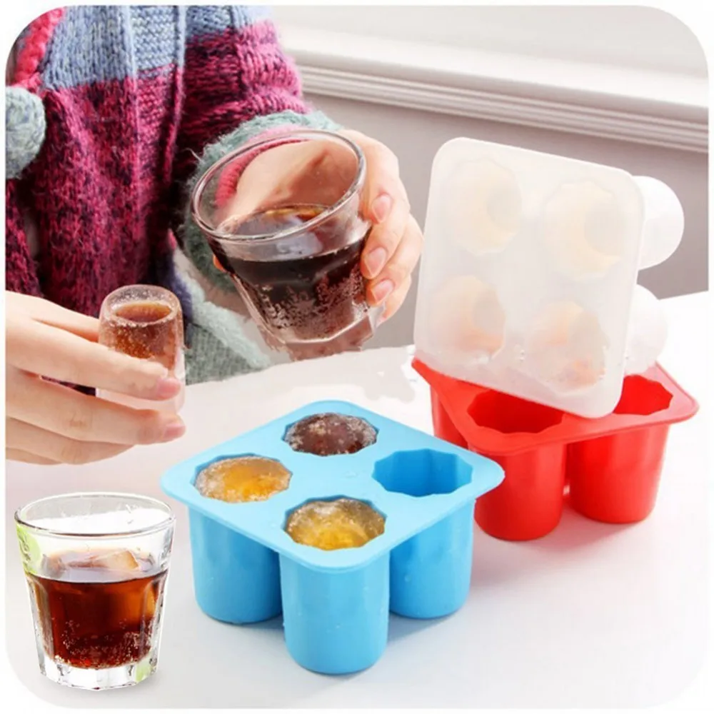 Силиконовая чашка для льда креативная большая форма силиконовая с четырьмя