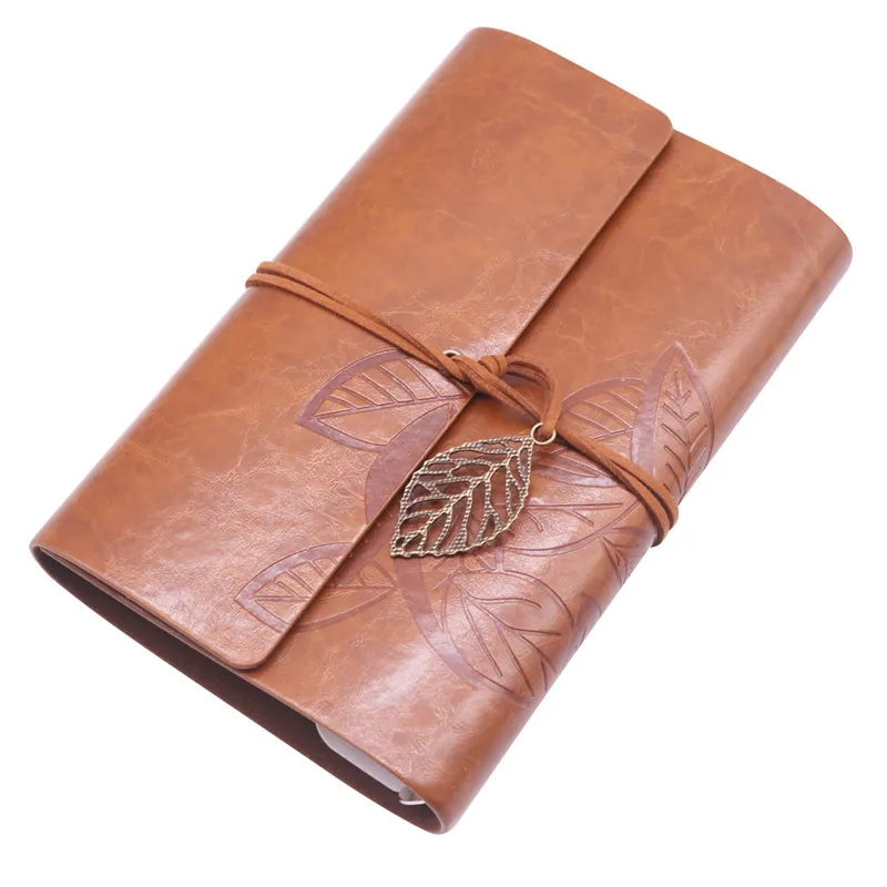1 pcs yellow brown 1 шт. большой лист путешествия тетрадь Бандажное руководство книга эстетика бумага ядро заменить студенческий дом Школа Офис подарок - Цвет: 1 pcs yellow brown