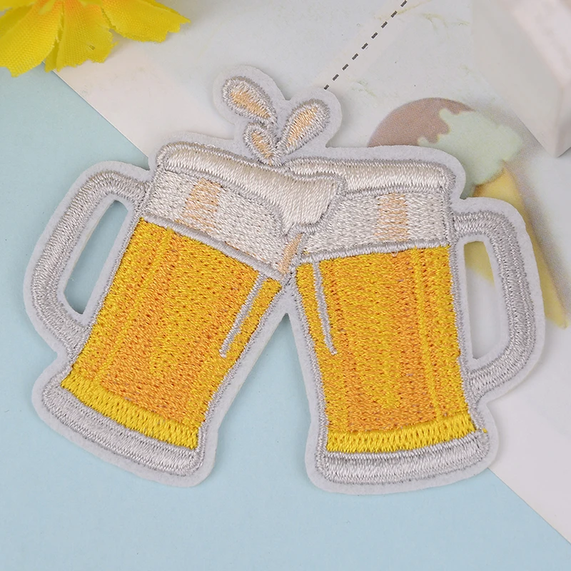 Diy Вышивка пива переводной значок патч для одежды наклейки ткань