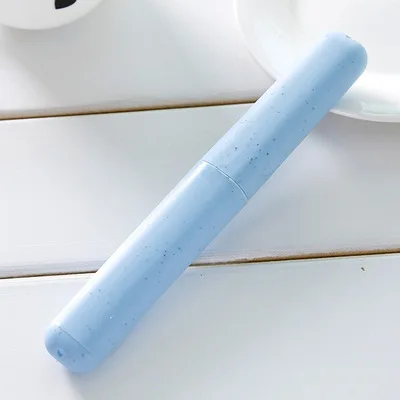 blue Аксессуары зубная щетка для путешествий, крышка для трубки, крышка, модная Пластиковая Ручка Чемодана для багажа, переносная упаковка, Органайзер - Цвет: blue