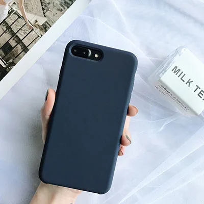 Официальный стиль жидкий силиконовый чехол для Apple iPhone X Xs чехол для MAX XR чехол s для iPhone 7 8 Plus 6 6s 5S без логотипа - Цвет: Royal blue