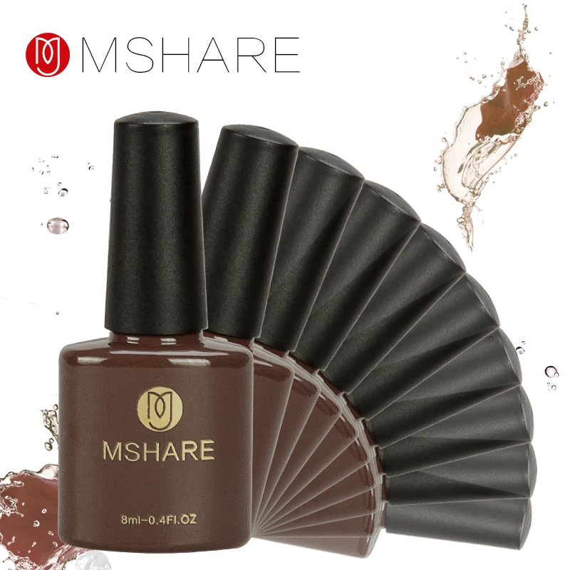 MSHARE 8 мл УФ гель лак для ногтей Гель долговечный Светодиодный цветные инструменты