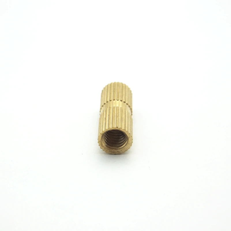 20 шт. M6 Латунь Резьба Метрическая двойной проход вставить гайку с накаткой