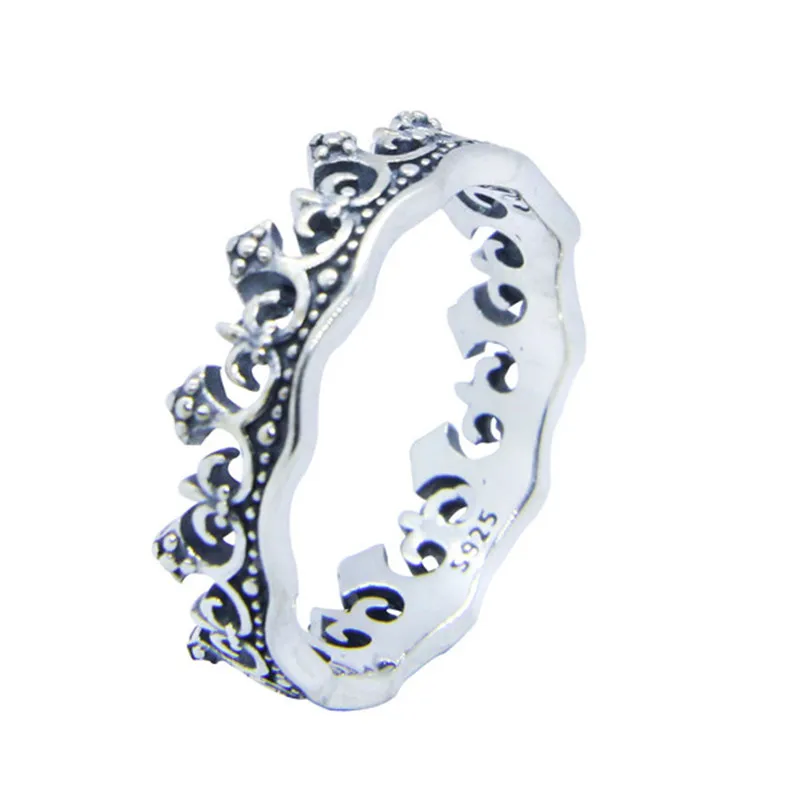 

Size 6-10 Royal Crown 925 Sterling Silver Ring Newest Lady Girls S925 Fashion Band Party Ring