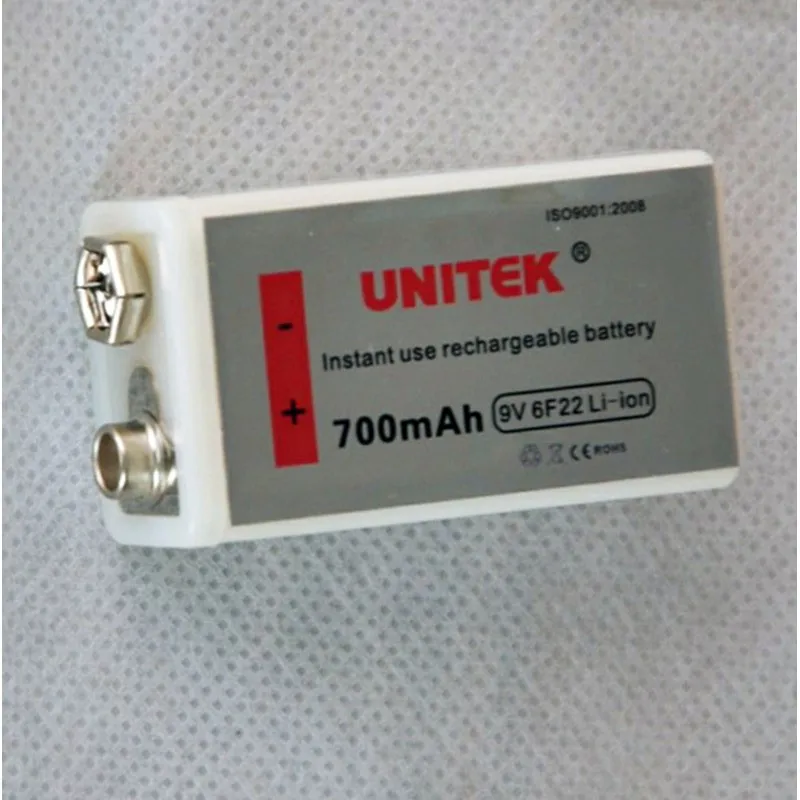 UNITEK 1/2/4 шт. 6F22 9V 700 мА/ч Перезаряжаемые литий Батарея мАч заряжается от Usb кабель
