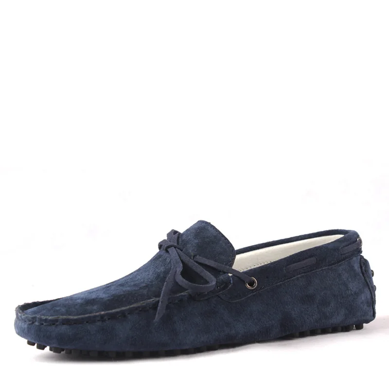 New Genuine Leather Men Shoes Boat Slip On Moccasins Loafers Handmade Suede Flats Casual Driving Zapatos P151 | Обувь